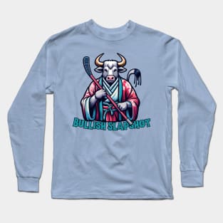 Ice hockey bull Long Sleeve T-Shirt